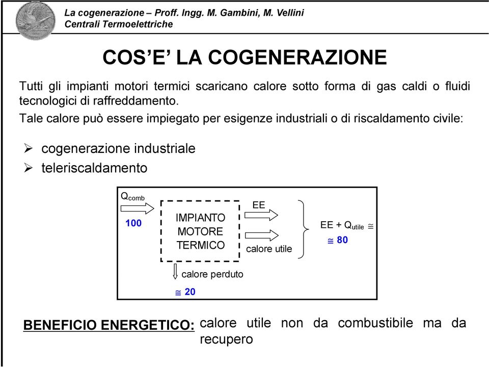 Tale calore può essere impiegato per esigenze industriali o di riscaldamento civile: cogenerazione