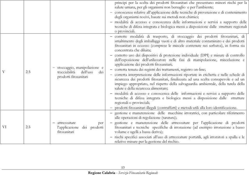 presentano minori rischi per la salute umana, per gli organismi non bersaglio e per l ambiente; conoscenze relative all applicazione delle tecniche di prevenzione e di contenimento degli organismi