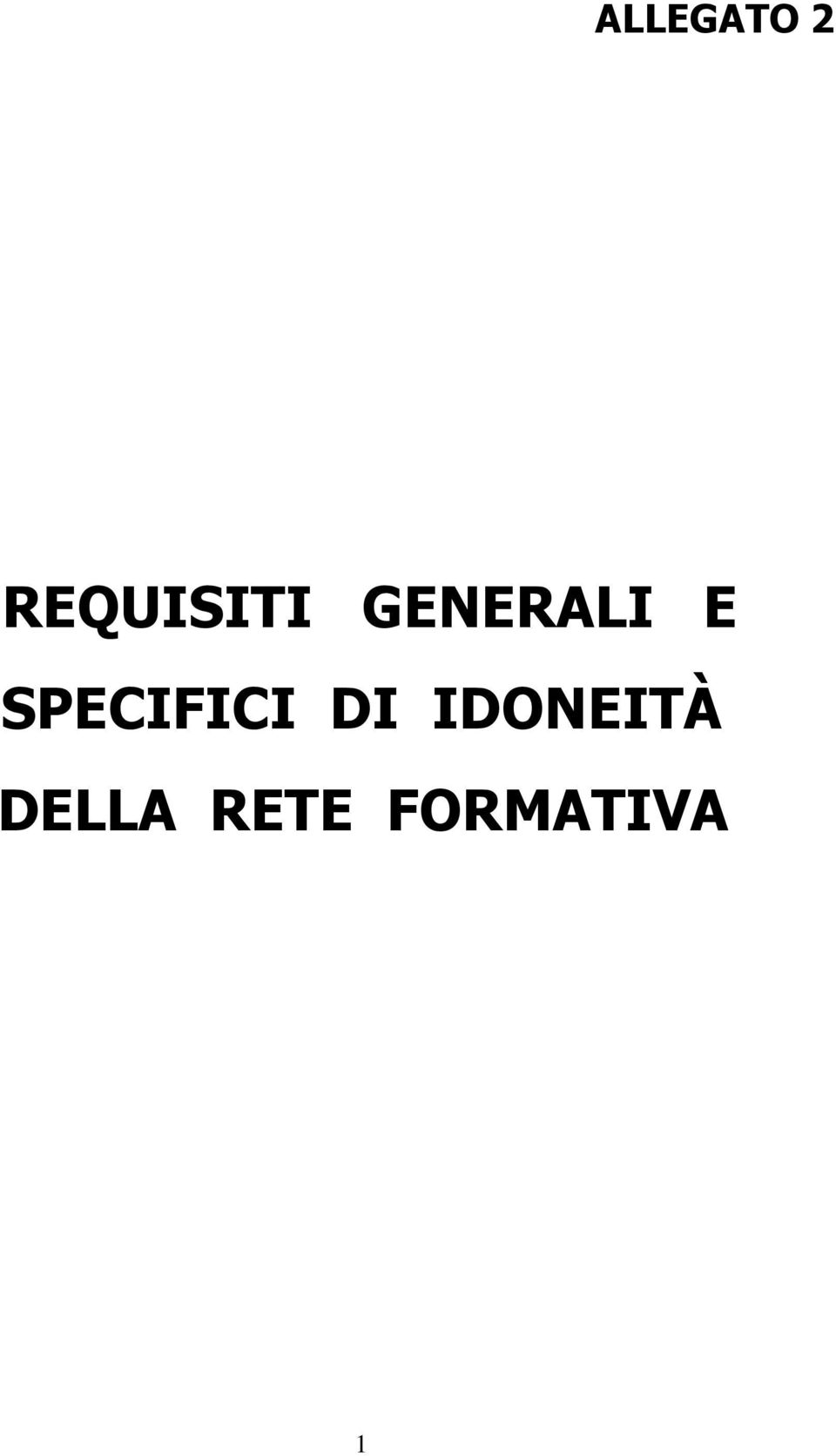 E SPECIFICI DI