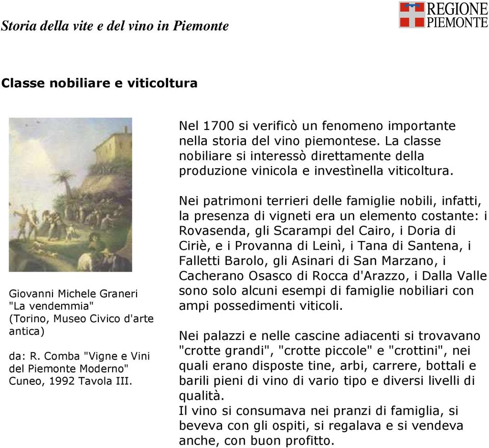 Comba "Vigne e Vini del Piemonte Moderno" Cuneo, 1992 Tavola III.