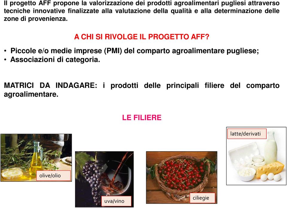 A CHI SI RIVOLGE IL PROGETTO AFF?