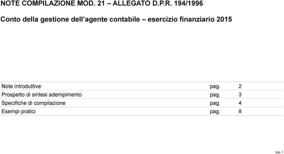 finanziario 2015 Note introduttive pag.