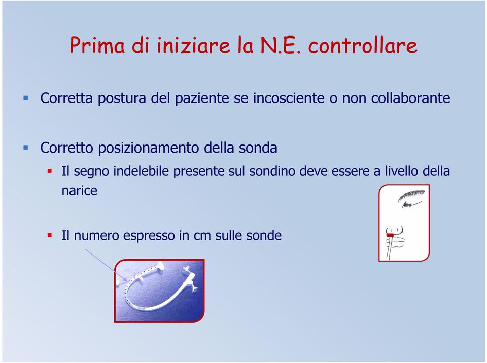 collaborante Corretto posizionamento della sonda Il segno