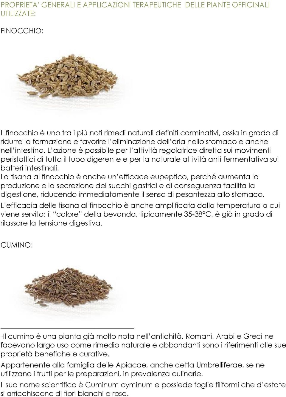 L azione è possibile per l attività regolatrice diretta sui movimenti peristaltici di tutto il tubo digerente e per la naturale attività anti fermentativa sui batteri intestinali.