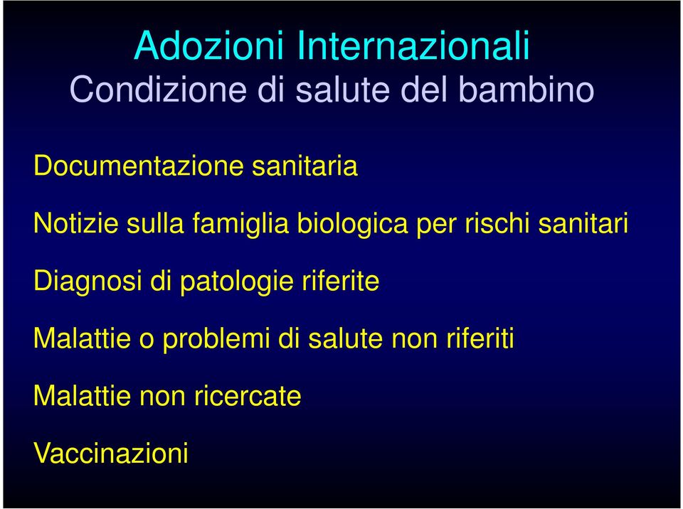 per rischi sanitari Diagnosi di patologie riferite Malattie