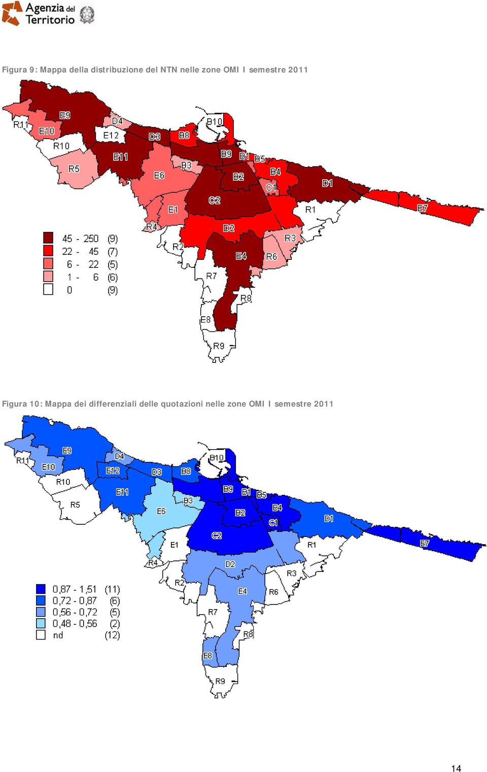 10: Mappa dei differenziali delle