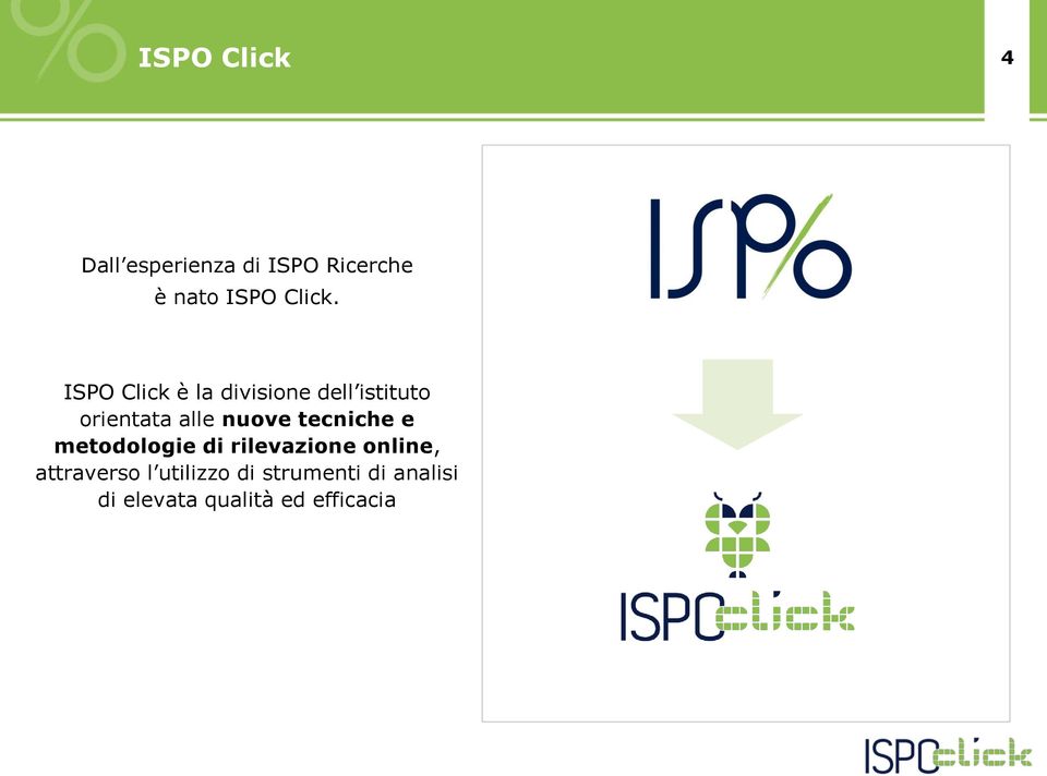 ISPO Click è la divisione dell istituto orientata alle nuove