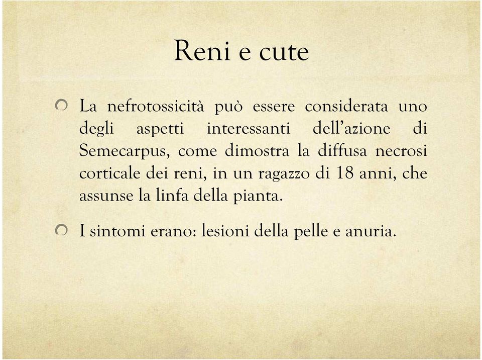 diffusa necrosi corticale dei reni, in un ragazzo di 18 anni, che