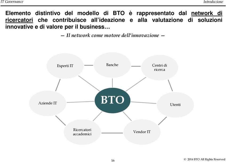 innovative e di valore per il business Il network come motore dell innovazione