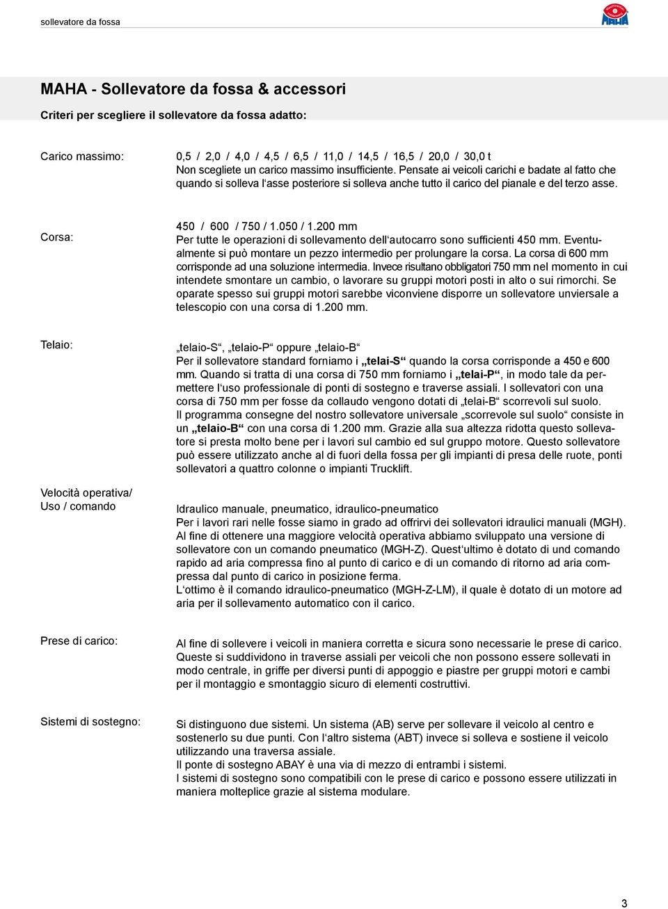 050 / 1.200 Per tutte le operazioni di sollevamento dell autocarro sono sufficienti 450. Eventualmente si può montare un pezzo intermedio per prolungare la corsa.