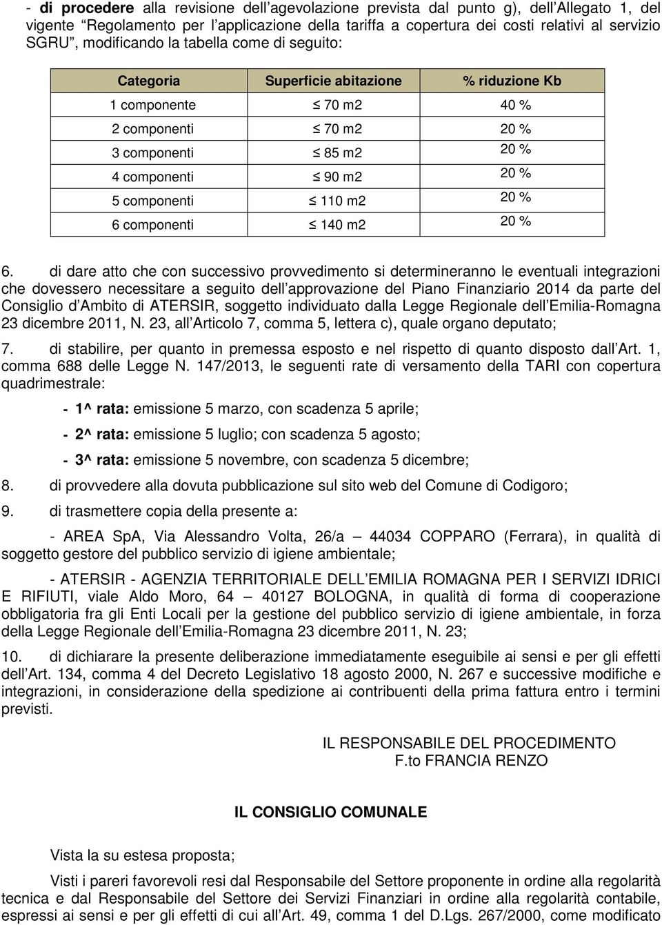 m2 20 % 6 componenti 140 m2 20 % 6.