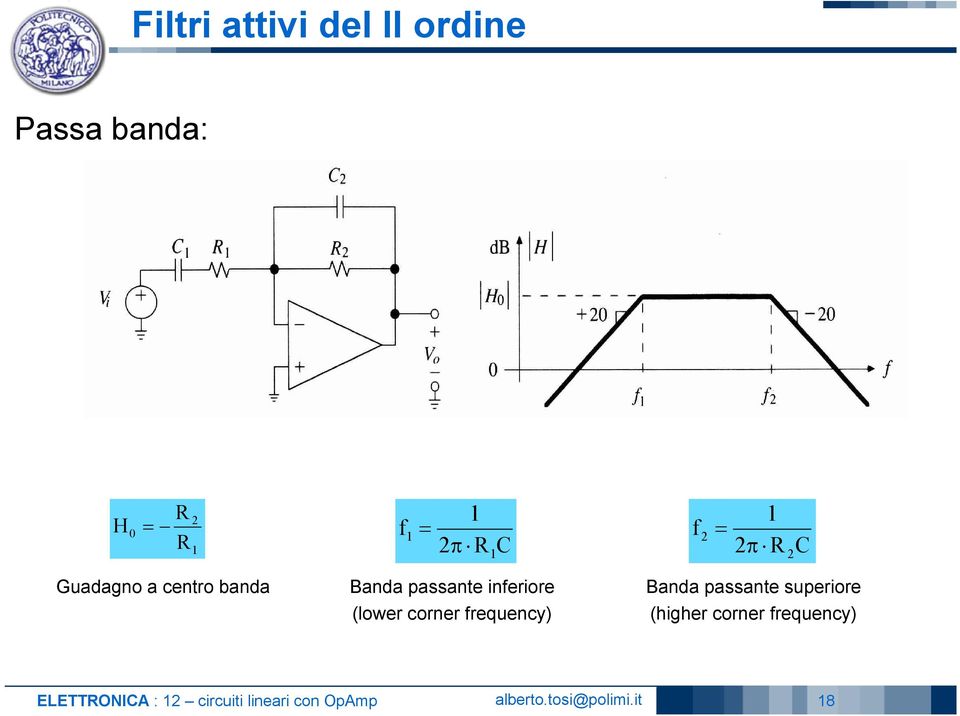 corner frequency) Banda passante superiore (higher corner