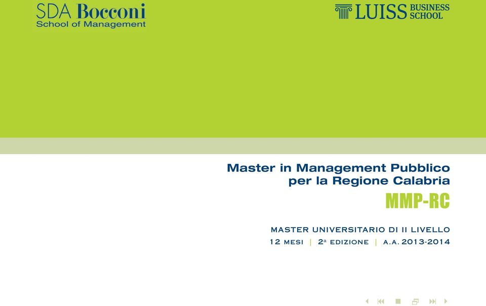 MASTER UNIVERSITARIO DI II