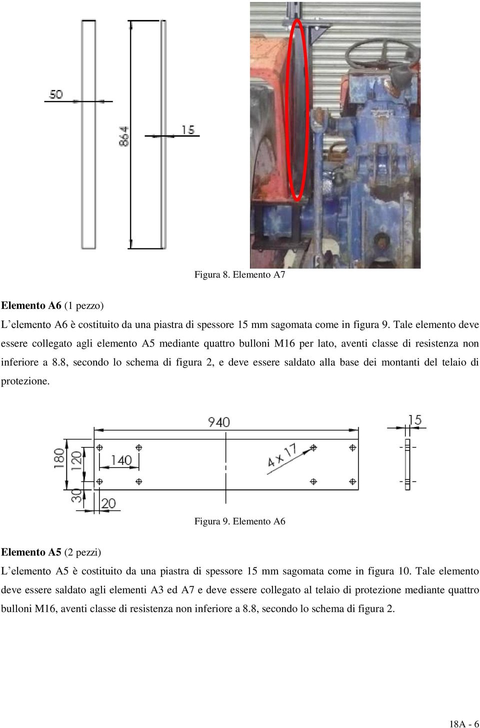 8, secondo lo schema di figura 2, e deve essere saldato alla base dei montanti del telaio di protezione. Figura 9.