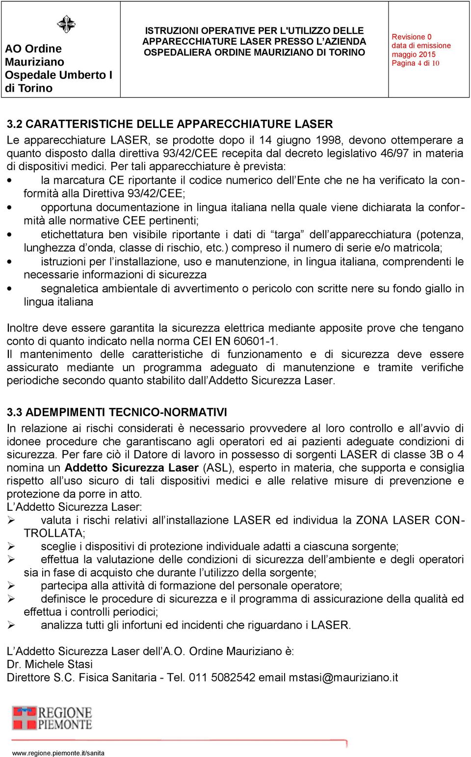 legislativo 46/97 in materia di dispositivi medici.