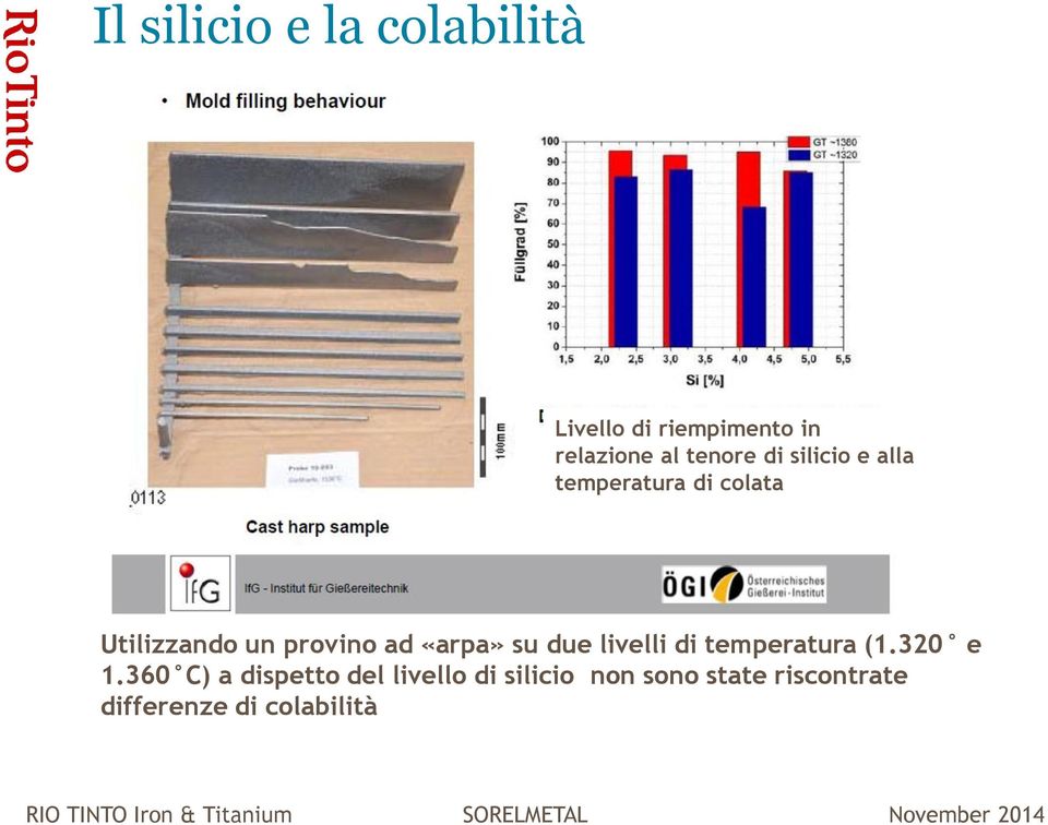 ad «arpa» su due livelli di temperatura (1.320 e 1.