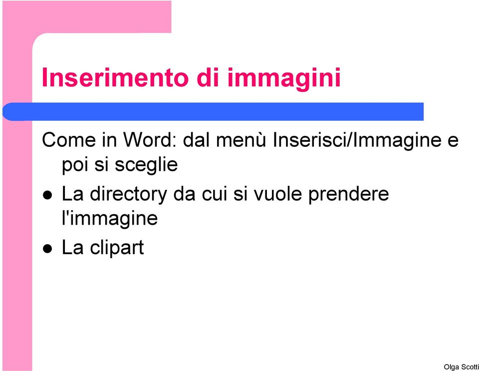 poi si sceglie La directory da cui