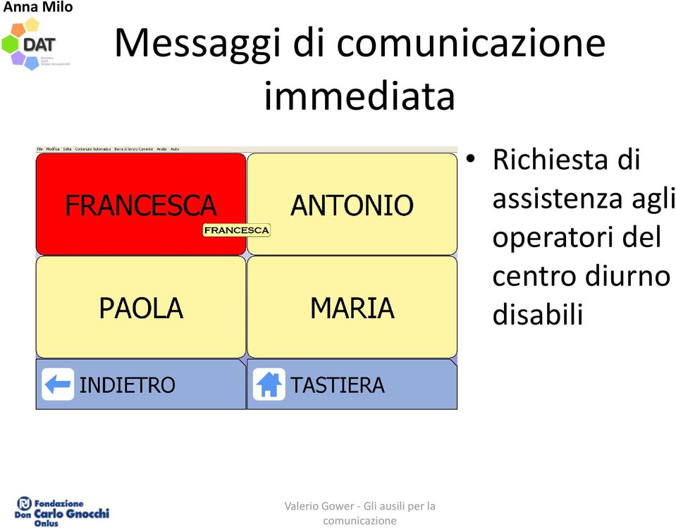 operatori del centro diurno disabili