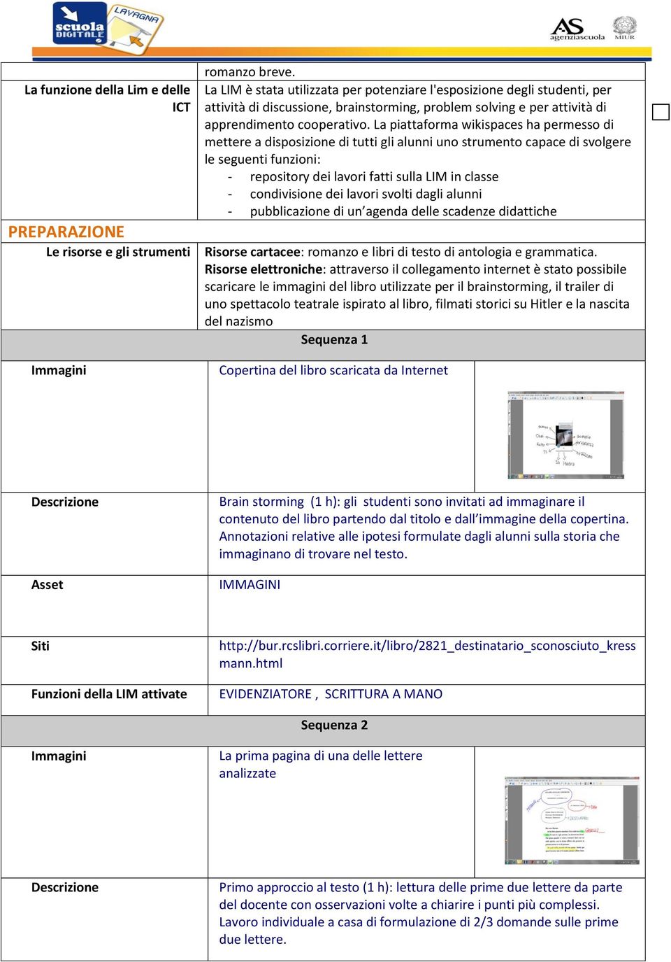 La piattaforma ha permesso di mettere a disposizione di tutti gli alunni uno strumento capace di svolgere le seguenti funzioni: - repository dei lavori fatti sulla LIM in classe - condivisione dei