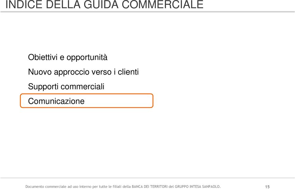 Comunicazione Documento commerciale ad uso interno per