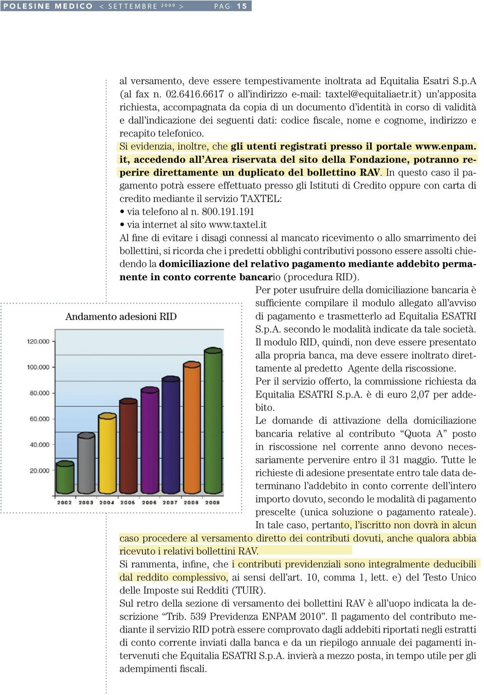 Si evidenzia, inoltre, che gli utenti registrati presso il portale www.enpam.