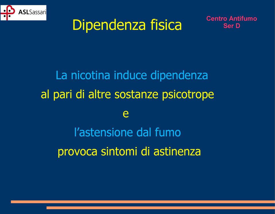 sostanze psicotrope e l astensione