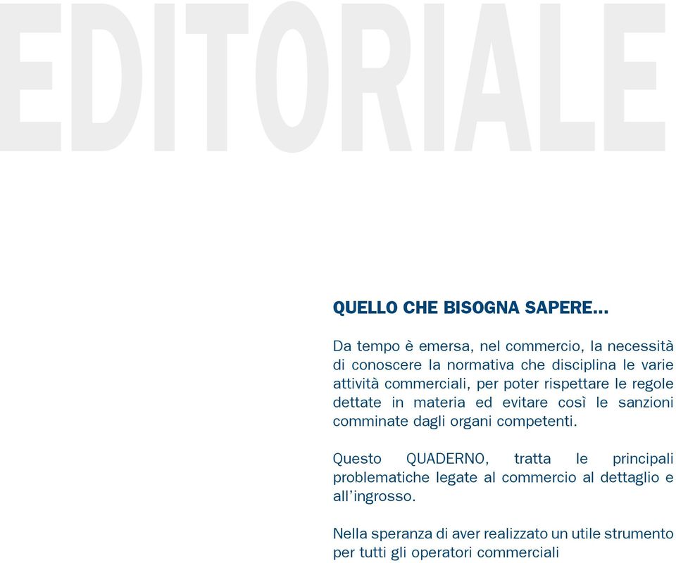 commerciali, per poter rispettare le regole dettate in materia ed evitare così le sanzioni comminate dagli organi