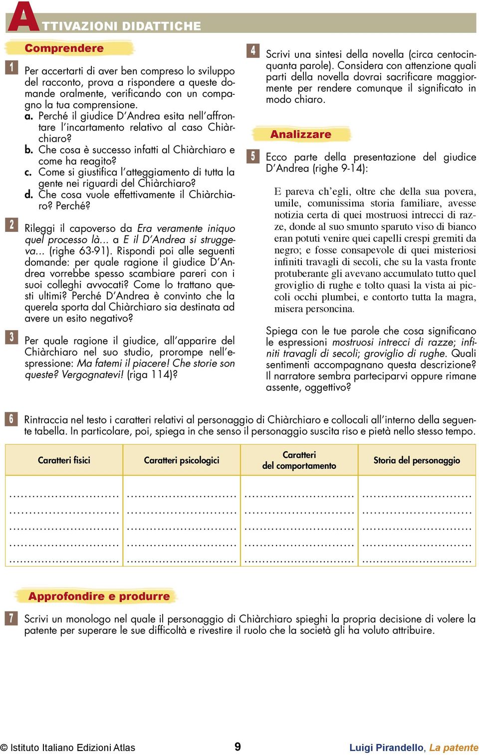 Perché? 2 Rileggi il capoverso da Era veramente iniquo quel processo là... a E il D Andrea si struggeva... (righe 63-91).