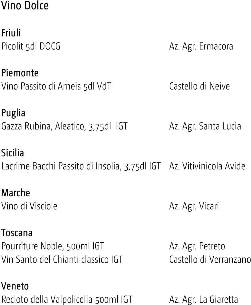 Vitivinicola Avide Marche Vino di Visciole Toscana Pourriture Noble, 500ml IGT Vin Santo del Chianti