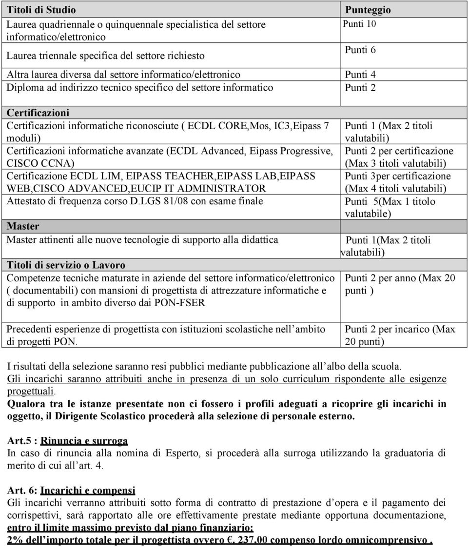 7 moduli) Certificazioni informatiche avanzate (ECDL Advanced, Eipass Progressive, CISCO CCNA) Certificazione ECDL LIM, EIPASS TEACHER,EIPASS LAB,EIPASS WEB,CISCO ADVANCED,EUCIP IT ADMINISTRATOR