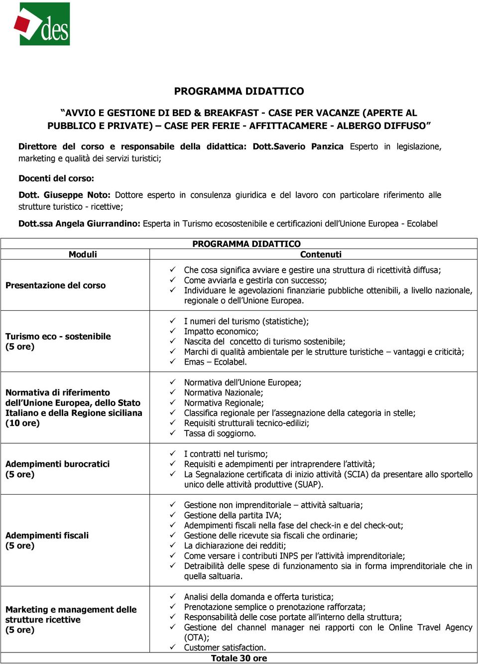 Giuseppe Noto: Dottore esperto in consulenza giuridica e del lavoro con particolare riferimento alle strutture turistico - ricettive; Dott.