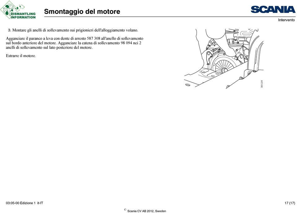 bordo anteriore del motore.