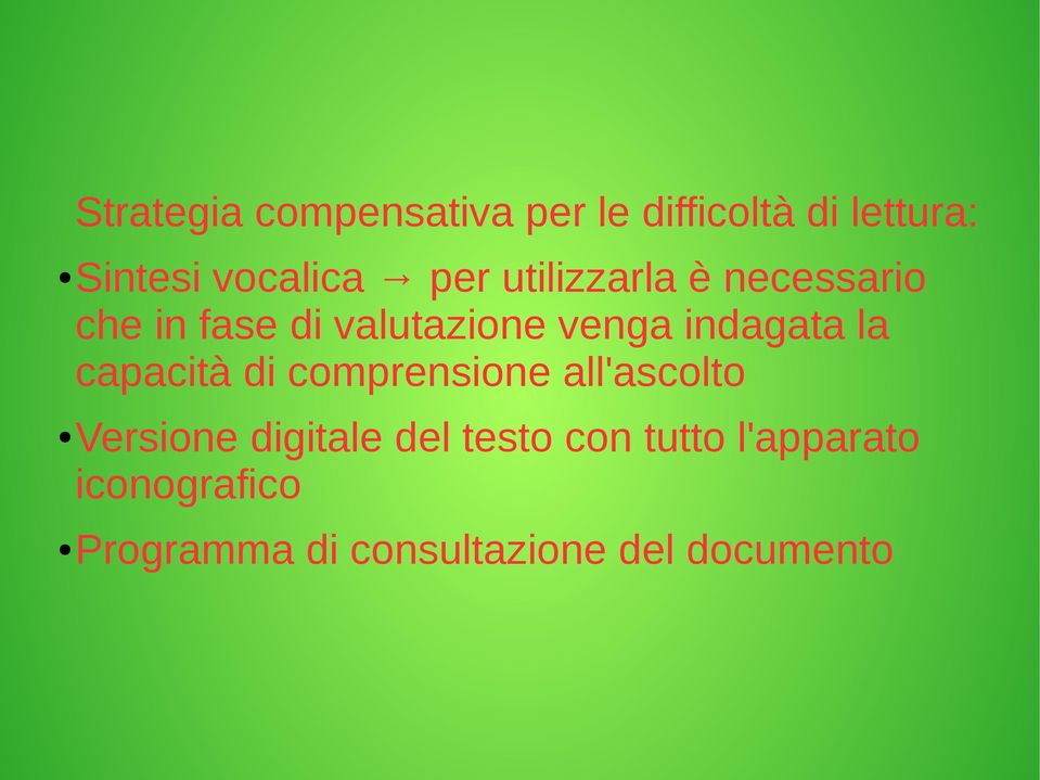 la capacità di comprensione all'ascolto Versione digitale del testo