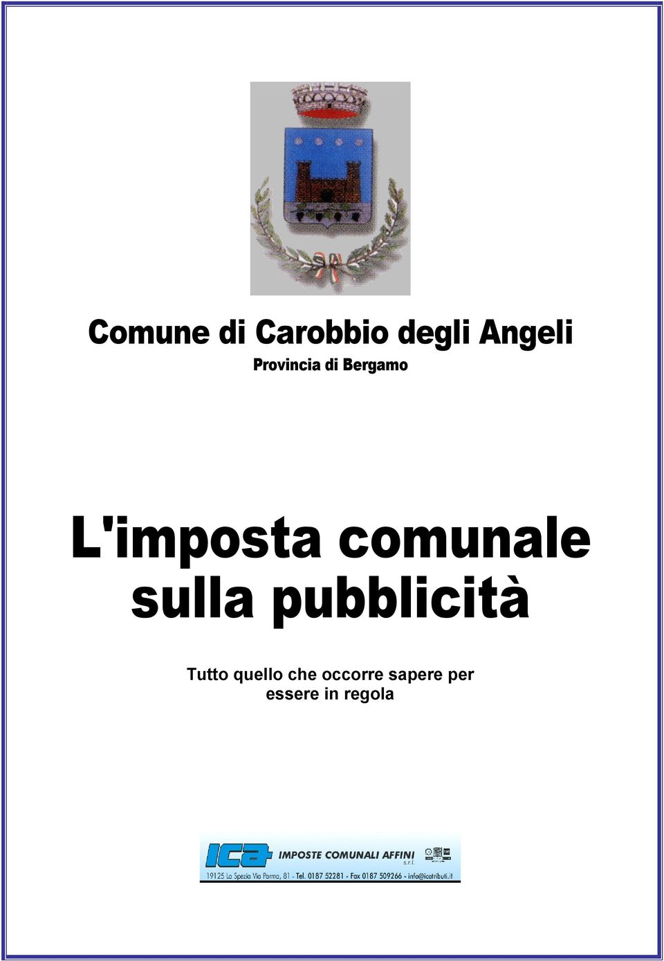 comunale sulla pubblicità Tutto