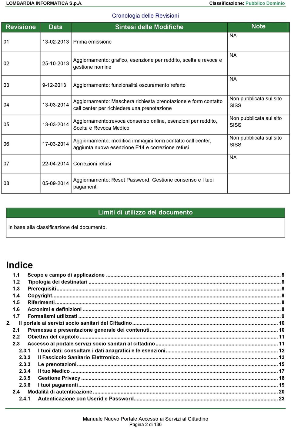 una prenotazione Aggiornamento:revoca consenso online, esenzioni per reddito, Scelta e Revoca Medico Aggiornamento: modifica immagini form contatto call center, aggiunta nuova esenzione E14 e