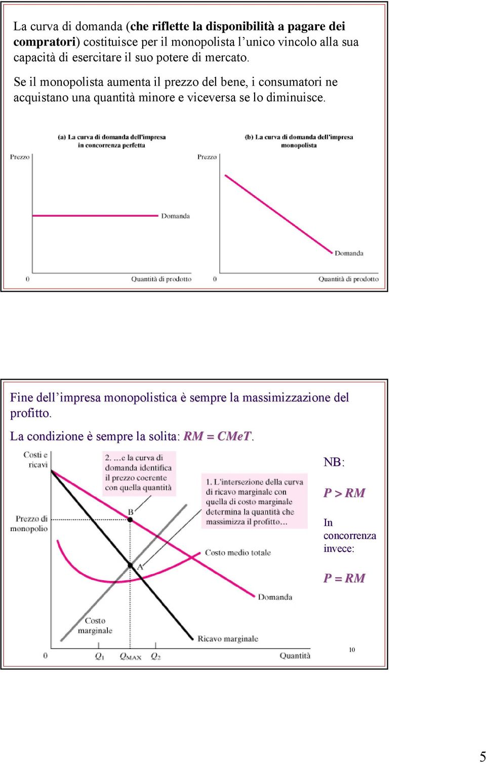 Se il monopolista aumenta il prezzo del bene, i consumatori ne acquistano una quantità minore e viceversa se lo