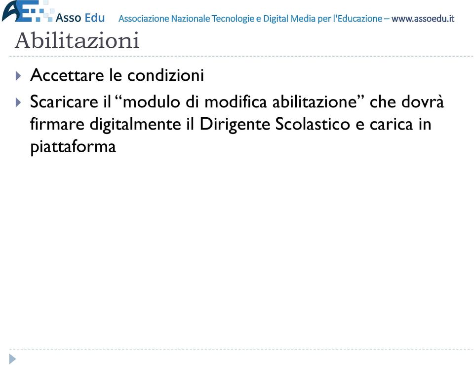 abilitazione che dovrà firmare