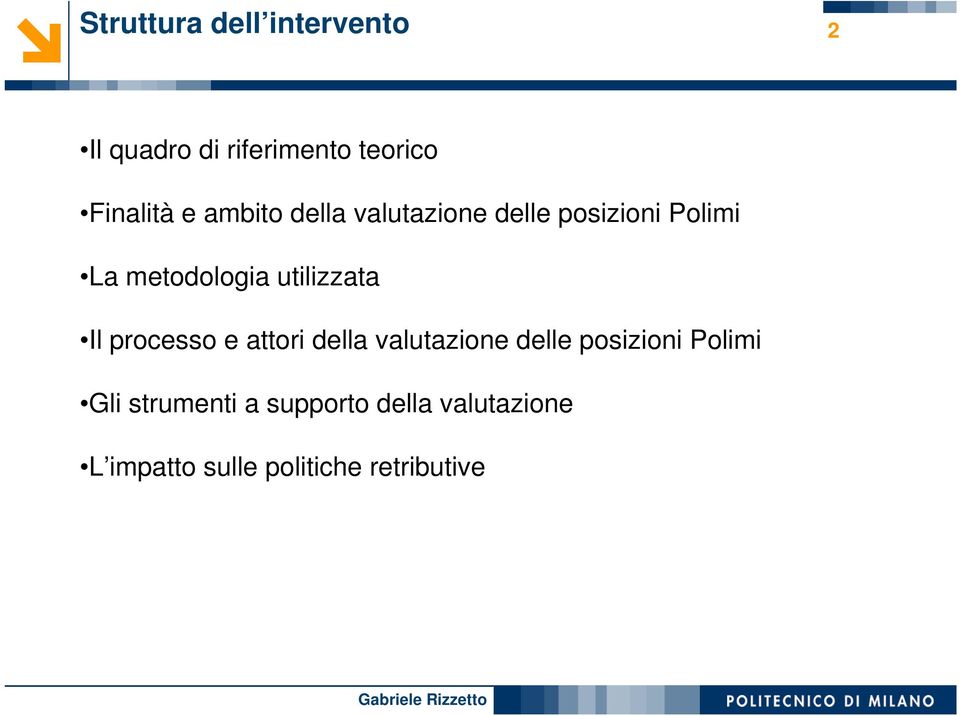 utilizzata Il processo e attori della valutazione delle posizioni