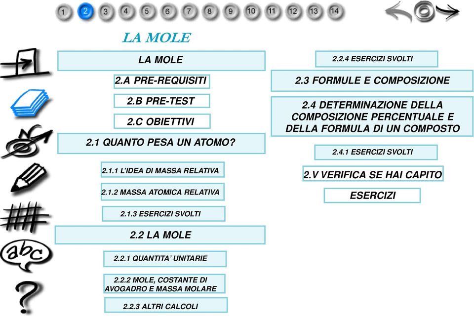 4 DETERMINAZIONE DELLA COMPOSIZIONE PERCENTUALE E DELLA FORMULA DI UN COMPOSTO 2.4.1 ESERCIZI SVOLTI 2.