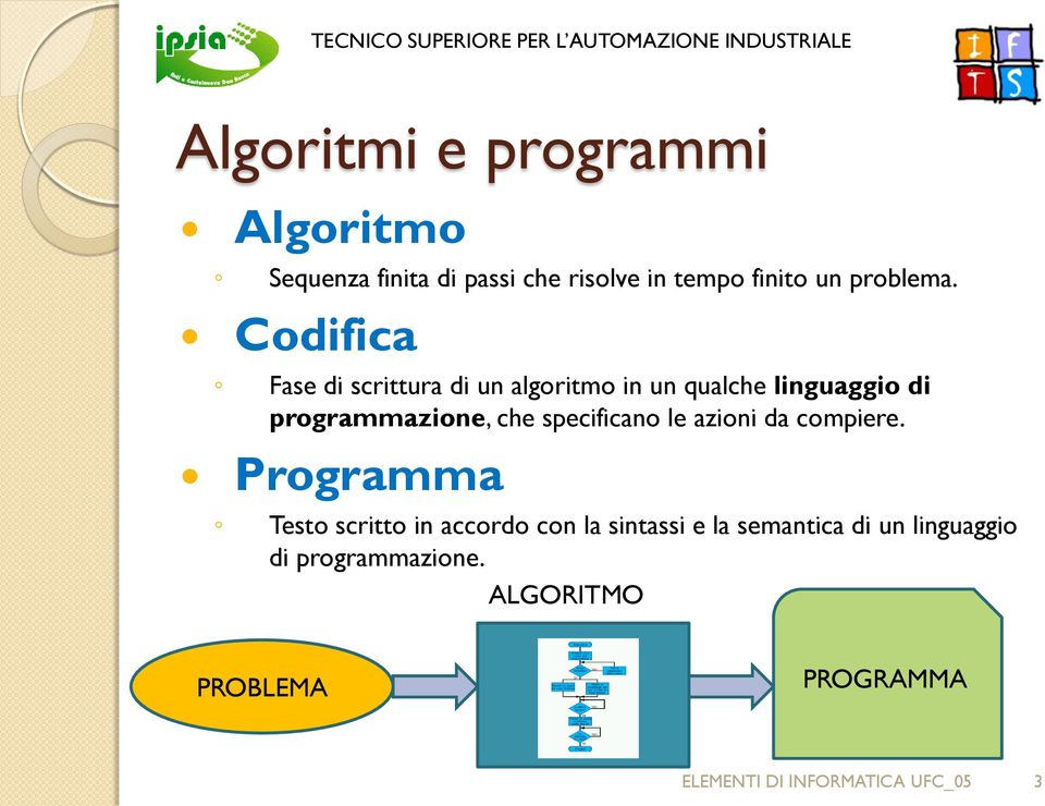 specificano le azioni da compiere.