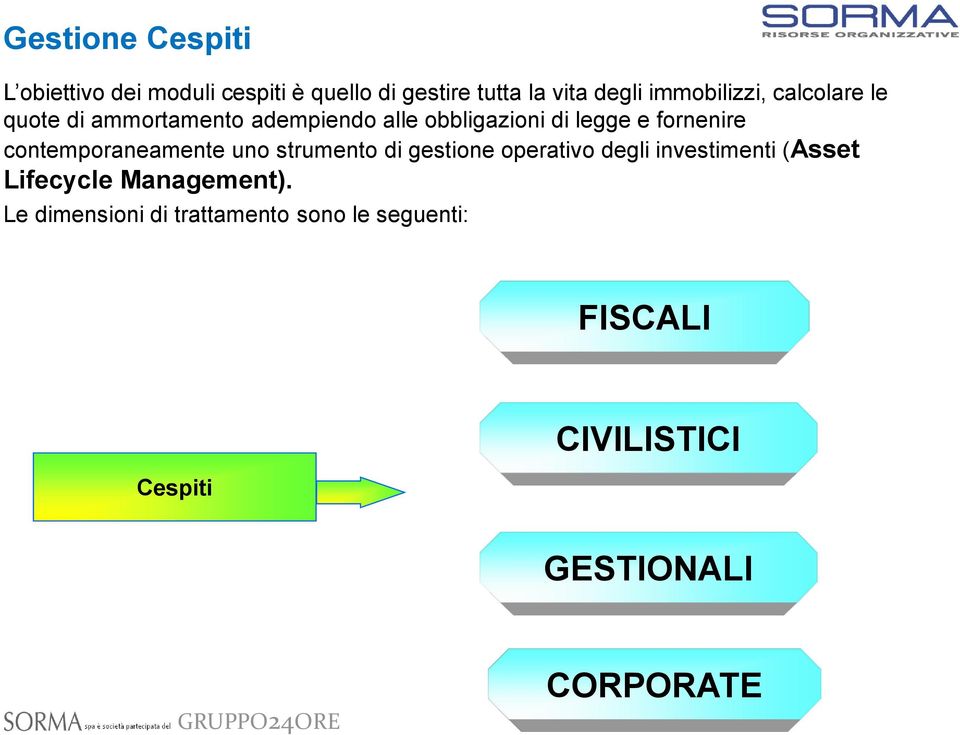 fornenire contemporaneamente uno strumento di gestione operativo degli investimenti (Asset