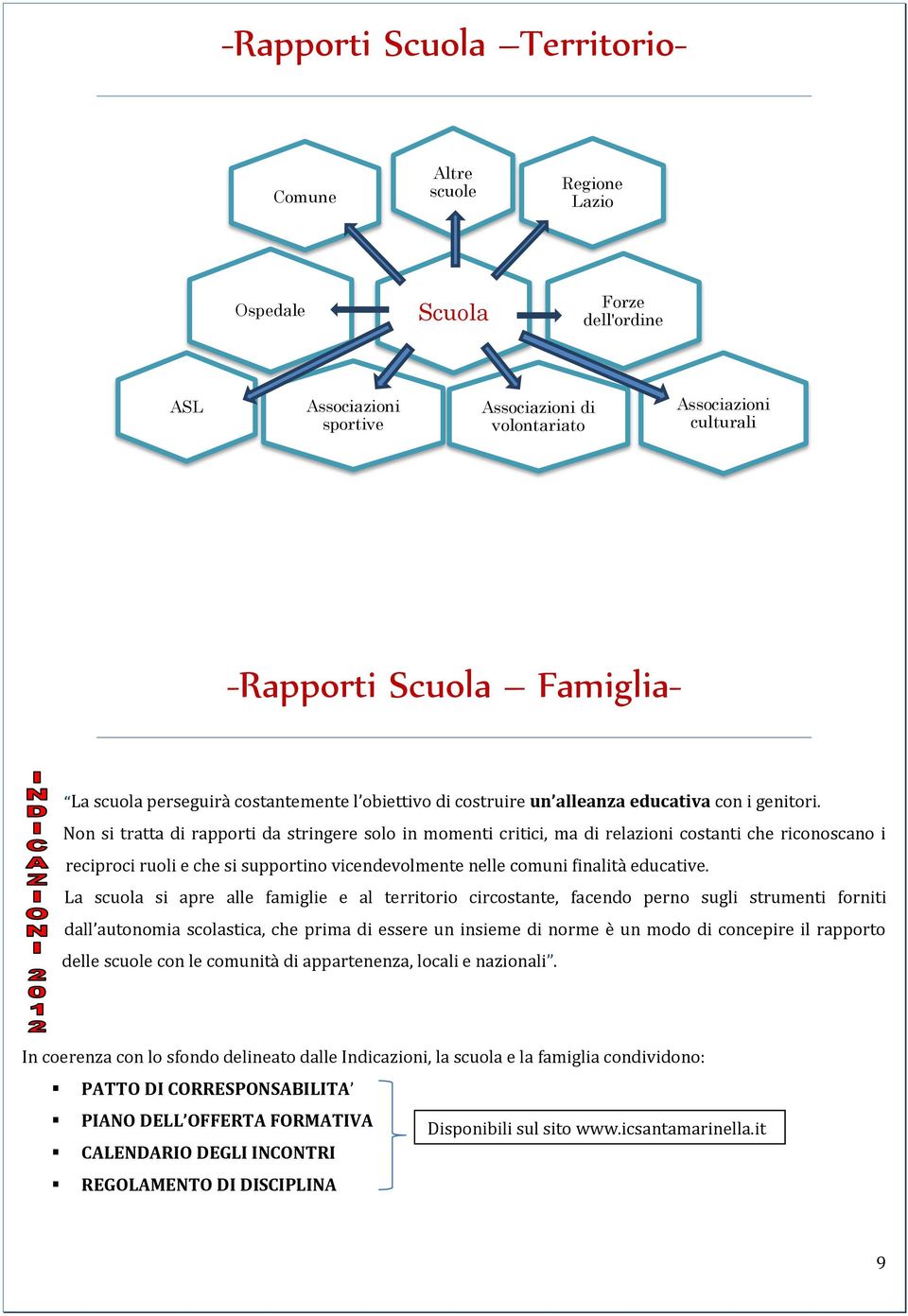 Non si tratta di rapporti da stringere solo in momenti critici, ma di relazioni costanti che riconoscano i reciproci ruoli e che si supportino vicendevolmente nelle comuni finalità educative.