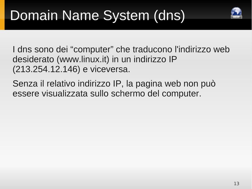 it) in un indirizzo IP (213.254.12.146) e viceversa.