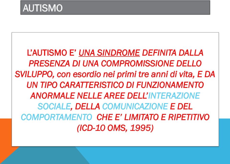 UN TIPO CARATTERISTICO DI FUNZIONAMENTO ANORMALE NELLE AREE DELL INTERAZIONE