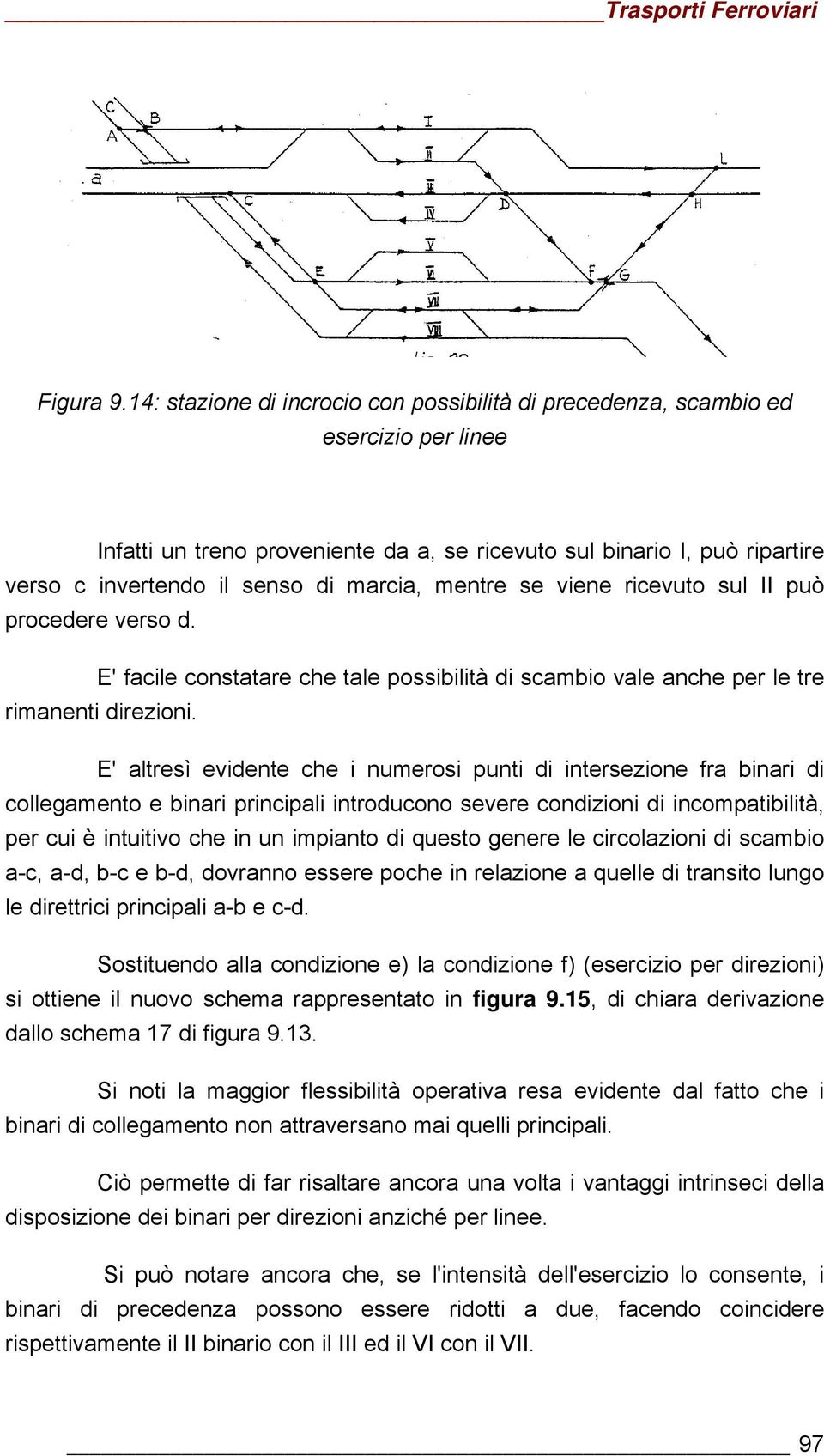 marcia, mentre se viene ricevuto sul II può procedere verso d. E' facile constatare che tale possibilità di scambio vale anche per le tre rimanenti direzioni.