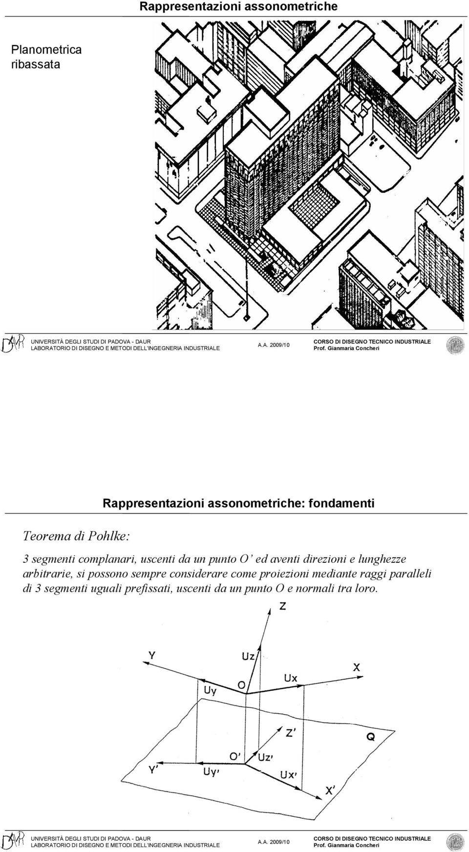 O ed aventi direzioni e lunghezze arbitrarie, si possono sempre considerare come