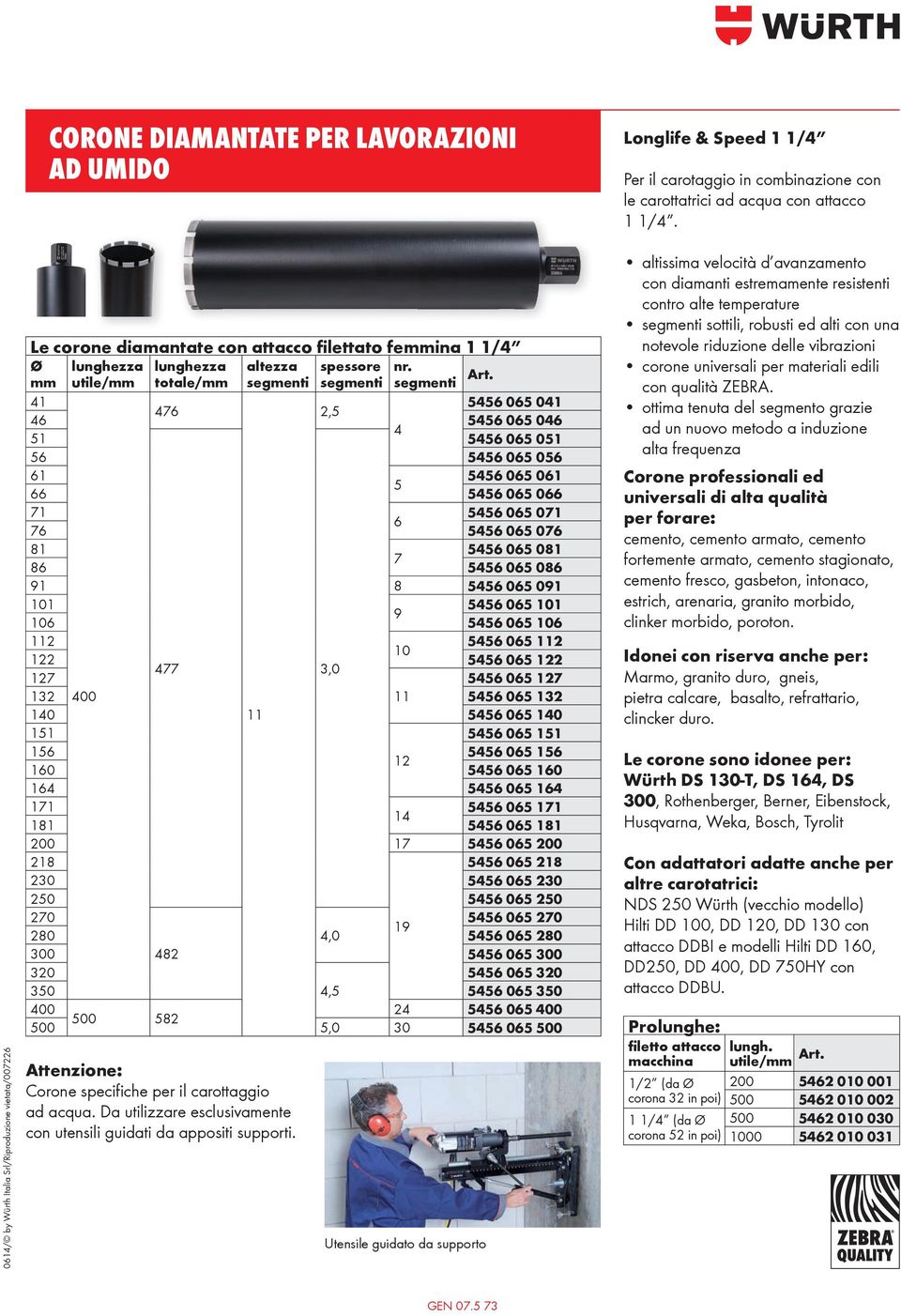 mm utile/mm totale/mm 1 556 065 01 76 2,5 6 556 065 06 51 556 065 051 56 556 065 056 61 556 065 061 5 66 556 065 066 71 556 065 071 6 76 556 065 076 81 556 065 081 7 86 556 065 086 91 8 556 065 091