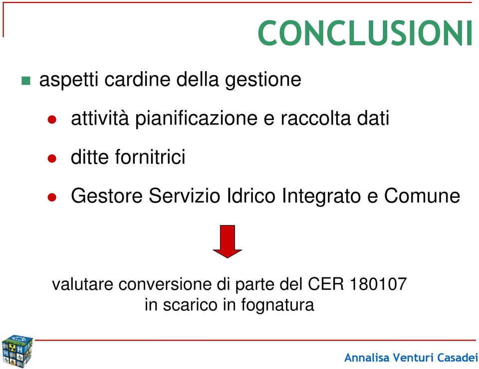 Gestore Servizio Idrico Integrato e Comune valutare