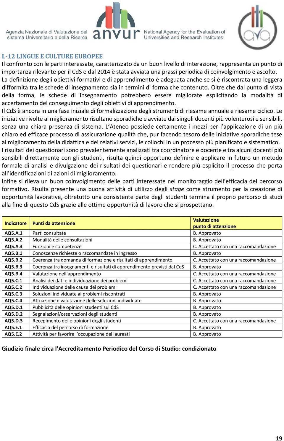 La definizione degli obiettivi formativi e di apprendimento è adeguata anche se si è riscontrata una leggera difformità tra le schede di insegnamento sia in termini di forma che contenuto.