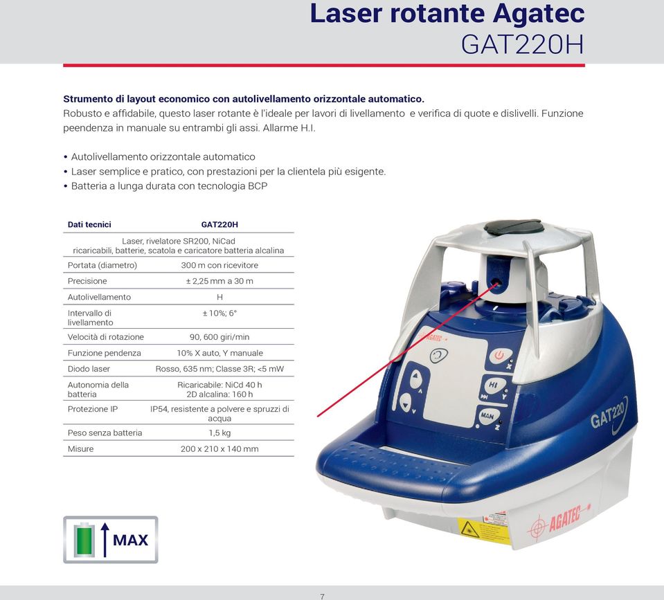 Autolivellamento orizzontale automatico Laser semplice e pratico, con prestazioni per la clientela più esigente.